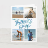 ハッピー・ファザーズ・デイ・カッコいいフミニマルォトコラージュ カード (正面)