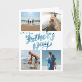 ハッピー・ファザーズ・デイ・カッコいいフミニマルォトコラージュ カード