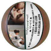 ハッピー・ファザーズ・デイ・パパ最高の・エバー・カスタム文字 バスケットボール (縦)