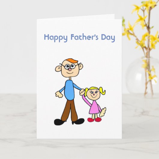 ハッピー・ファザーズ・デイ・パパ/娘との恋 カード (黄色い花)