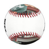 ハッピー・ファザーズ・デイ・ファミリー・カスタムフォト・野球 野球ボール (裏面)