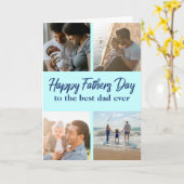 ハッピー・ファザーズ・デイ・フォトコラージュ最高のパパ カード (黄色い花)