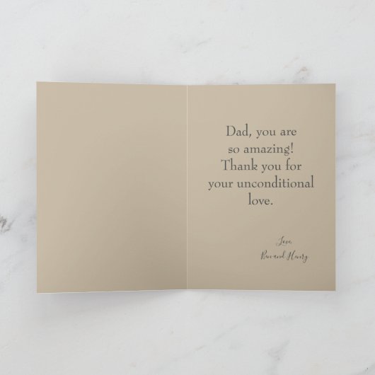 ハッピー・ファザーズ・デイ・プレイドの写真 カード (内部)