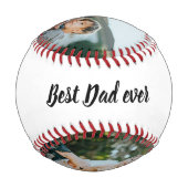 ハッピー・ファザーズ・デイ・ベースボール・カスタム写真 野球ボール (裏面)