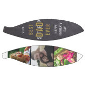 ハッピー・ファザーズ・デイ・最高のステップパパ3フォトコラージュ バスケットボール (パネル)