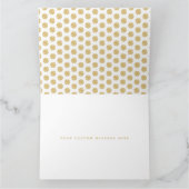 ハッピー・ファザーズ・デイ・金ゴールド・テパーソナライズされたニス・カード サンキューカード (内部)