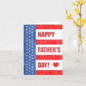 ハッピー・ファーザーの日星とストライプ(4.5x6) カード (黄色い花)