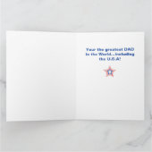 ハッピー・ファーザーの日星とストライプ(8.5x11) カード (内部)