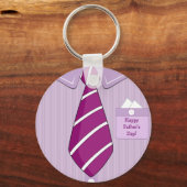 ハッピー・ファーザー・デイ・シャツ・タイ・キーチェーン キーホルダー (正面)