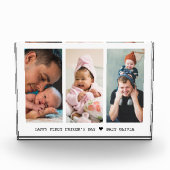 ハッピー・ファースト・ファーザーズ・デイニュー・ダッド3フォトコラージュ フォトブロック (正面)