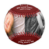 ハッピー・ファースト・ファースト・デイ・レッド・ベビー2写真名 野球ボール (正面)