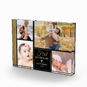 ハッピー·ファースト·ファースト·パザーズ·デイ4写真ブラック&金ゴールド フォトブロック (右)
