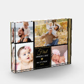 ハッピー·ファースト·ファースト·パザーズ·デイ4写真ブラック&金ゴールド フォトブロック (左)