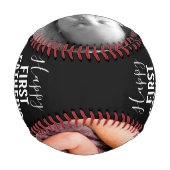 ハッピー・ファースト・ファースト・ファーズ・デイ・ブラック・ベビー2枚の写真名 野球ボール (裏面)