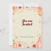 ハッピー・フィースト 感謝祭のディナー カスタマイズ 招待状 (裏面)