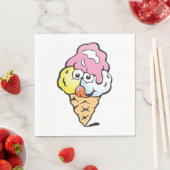 ハッピー フェイス アイスクリーム スタンダードランチョンナプキン (インサイチュ)