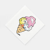 ハッピー フェイス アイスクリーム スタンダードランチョンナプキン (角)