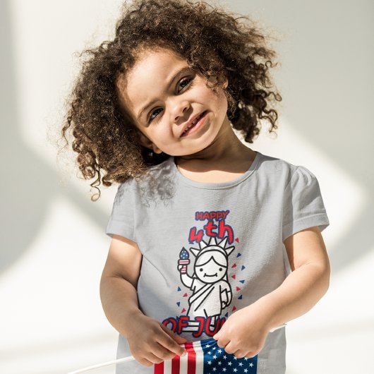 ハッピー・フォース・オブ・ジュライ 独立記念日 ベビーTシャツ
