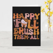 ハッピー・フォール みんなの歯をブラシしよう 小児歯科医 歯科 カード (黄色い花)