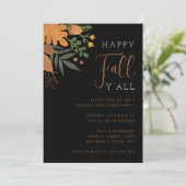 ハッピー・フォール・オール　秋の落ち葉 感謝祭の食事 招待状 (スタンド正面)