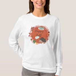 ハッピー・フォール・コージー・ハリネズミ 秋 Tシャツ
