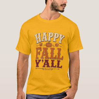 ハッピー・フォール・ヤル復古南部アメリカ風デザイン Tシャツ