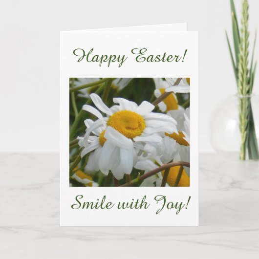 ハッピー・フラワー - イースターおめでとう カード (正面)