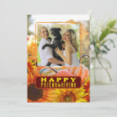 ハッピー・フレンズギビング　サンキュー・ポンプキン・カード 招待状 (スタンド正面)