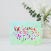 ハッピー ブライト 自分らしく ポジティブ フェスティバル ポストカード (スタンド正面)