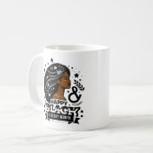 ハッピー・ブラック・ヒストリー月アフリカ地図グラフィック コーヒーマグカップ (正面左)