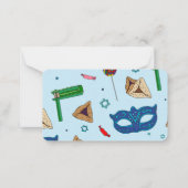 ハッピー・プーリム オーダーメイド グリーティングカード ノートカード (裏面)