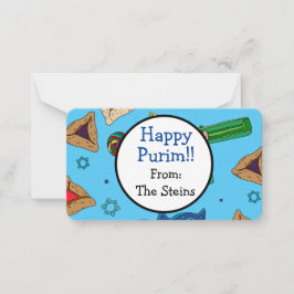 ハッピー・プーリム オーダーメイド メッセージカード ノートカード