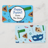 ハッピー・プーリム オーダーメイド メッセージカード ノートカード (正面/裏面)