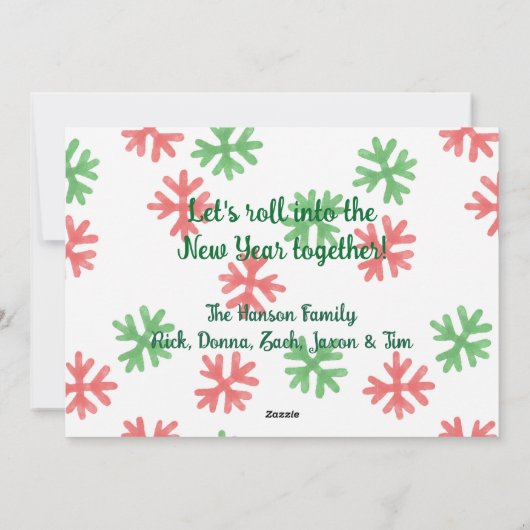 ハッピー・ヘッジー・ホリデー　サンタ帽とクリスマス・スウェーターのハリネズミ シーズンカード (裏面)