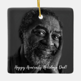 "ハッピー・ヘブンリー・ホリデイズ" 写真メモリアルクリスマス セラミックオーナメント