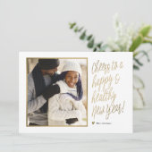 ハッピー＆ヘルシーな新年の写真カード シーズンカード (スタンド正面)