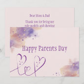 ハッピー ペアレンツ デー サンキューカード (正面/裏面)