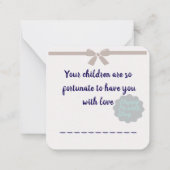 ハッピー ペアレンツ デー ノートカード (裏面)