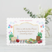 ハッピー ペサハ スプリング ペサハ セデル ヴィンテージ 招待状 (スタンド正面)