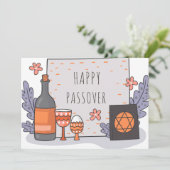 ハッピー・ペサハ|美しいセデール・ペサハの招待状 招待状 (スタンド正面)