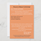 ハッピー・ペサフ | セデール・ペサフ ソリッド クラシック ブラック 招待状 (裏面)