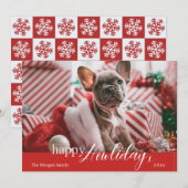 ハッピー ホウィリデイズ ⎢ 写真 ホリデー カード (正面/裏面)