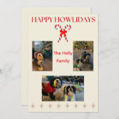 ハッピー ホリデイズ キャンディー ケーンとトゥインクル シーズンカード (正面/裏面)