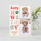 ハッピー ホリデイズ ドッグ クリスマス ピクチャー カスタム フォト (スタンド正面)