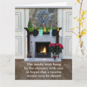 ハッピー ホリデイズ ファイヤープレイス チェミー マスク 2020 カード (黄色い花)