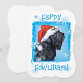 ハッピー ホリデイズ ブラックロシアンテリア シーズンカード (正面/裏面)