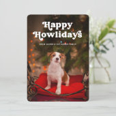 ハッピー ホリデイズ | 愛犬の写真と楽しいクリスマス シーズンカード (スタンド正面)