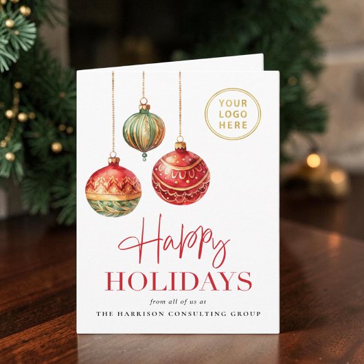 ハッピー・ホリデーシーズン ビジネス ロゴ QRコード クリスマス