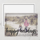 ハッピー・ホリデーズの写真を贈ります シーズンカード (正面/裏面)
