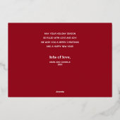 ハッピー ホリデーズ フォト ゴールド 箔シーズンカード (裏面)